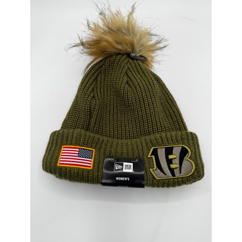 New Era Women's Cincinnati Bengals 2025 Salute To Service Cuffed Knit Hat New